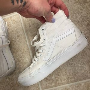 Vans Hi Top Platform White Size Womens 8.5